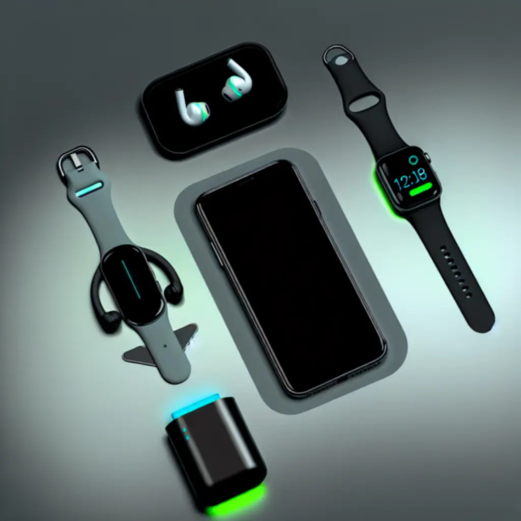 Płaski układ najpopularniejszych gadżetów elektronicznych